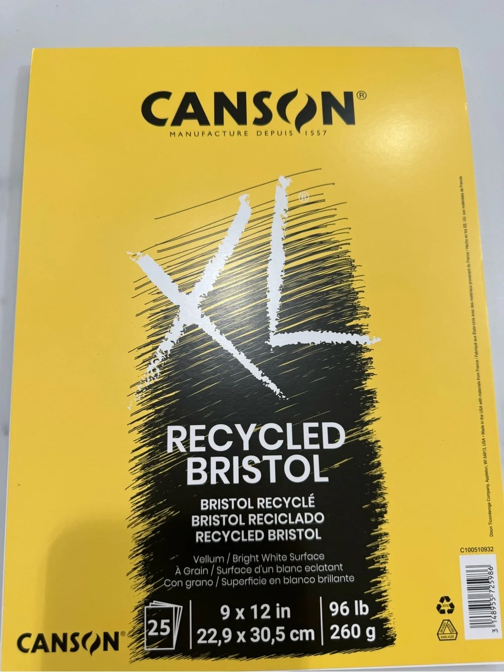 Recycled Bristol paper